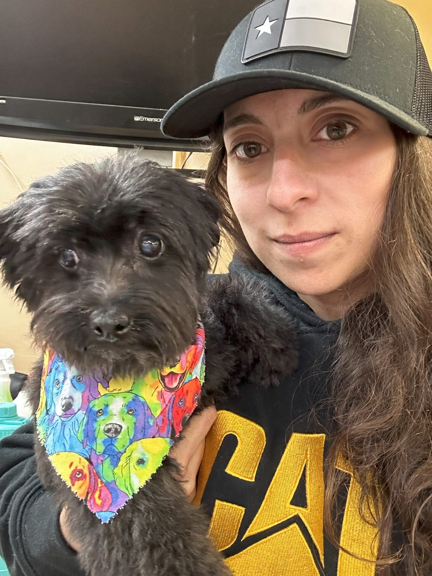 Groomer with happy dog